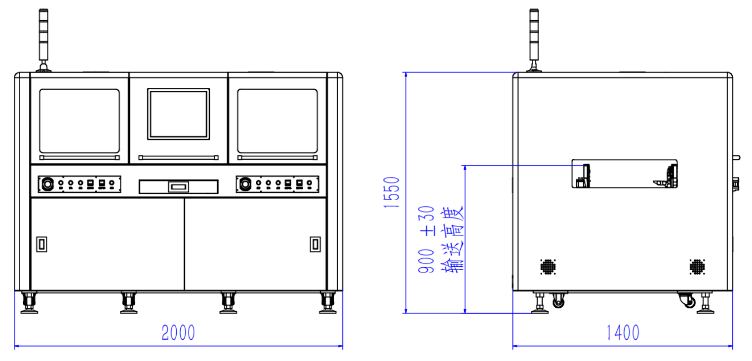 QH-1800點(diǎn)膠機(jī)尺寸圖